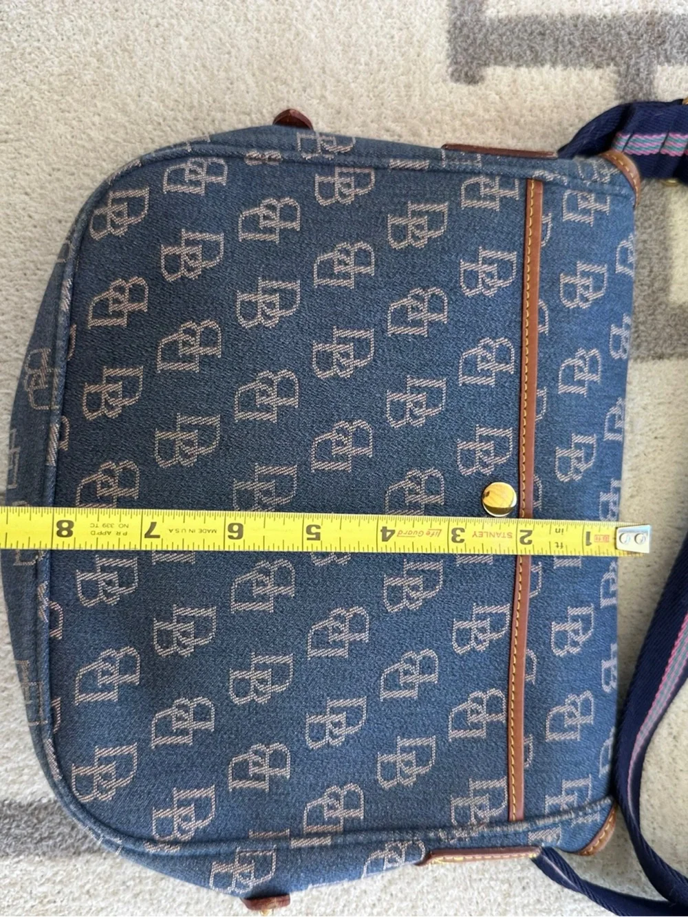 Vintage denim Dooney crossover bag